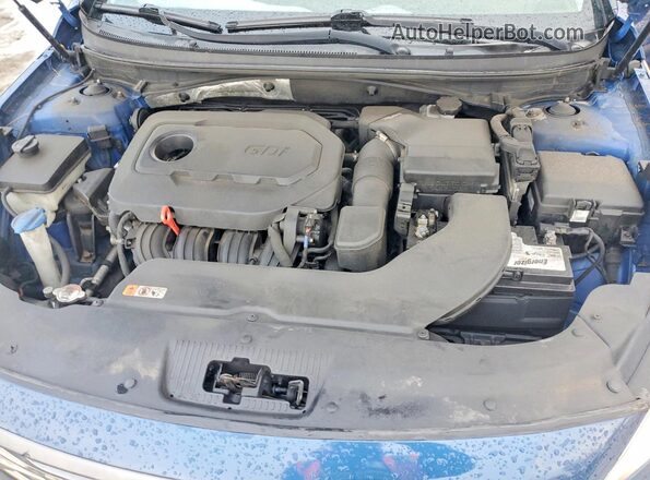 5NPE34AF4GH380450 2016 HYUNDAI SONATA Blue Вид задньої частини салону