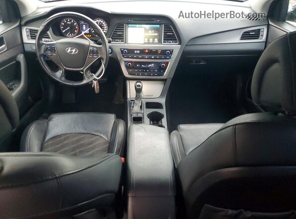 5NPE34AF4GH380450 2016 HYUNDAI SONATA Blue Вид панелі приладів