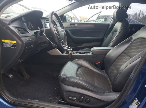 5NPE34AF4GH380450 2016 HYUNDAI SONATA Blue Вид салону спереду