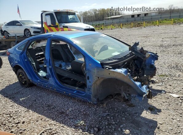 5NPE34AF4JH637940 2018 HYUNDAI SONATA Синий Передняя правая четверть
