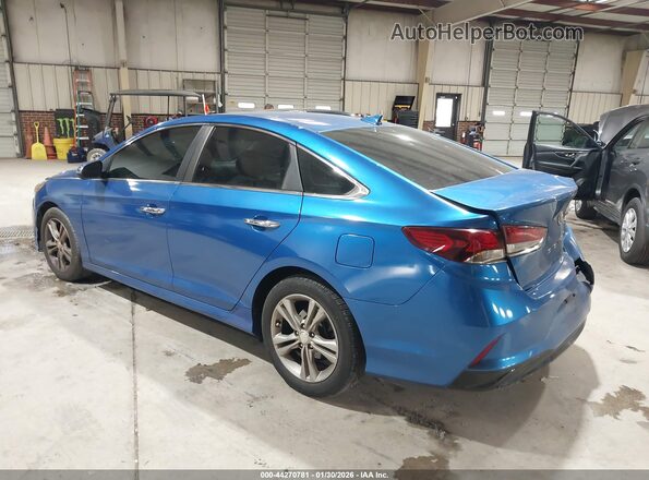 5NPE34AF6JH631122 2018 HYUNDAI SONATA Blue Հետևի ձախ