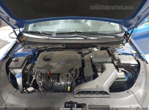 5NPE34AF6JH631122 2018 HYUNDAI SONATA Blue Հետևի տեսք