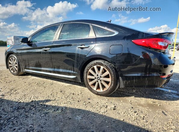 5NPE34AF7HH453604 2017 HYUNDAI SONATA Black Trasero izquierdo