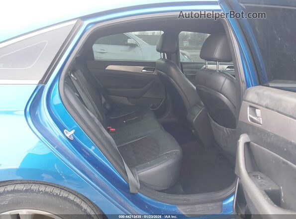 5NPE34AF7JH634501 2018 HYUNDAI SONATA Blue VIN կոդի պիտակի տեսք