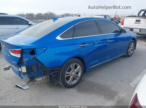 5NPE34AF7JH634501 2018 HYUNDAI SONATA Blue Հետևի աջ