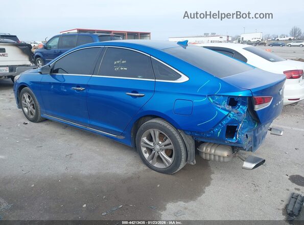 5NPE34AF7JH634501 2018 HYUNDAI SONATA Blue Հետևի ձախ