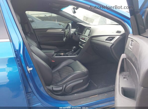 5NPE34AF7JH634501 2018 HYUNDAI SONATA Blue Սալոնի դիմացի տեսք