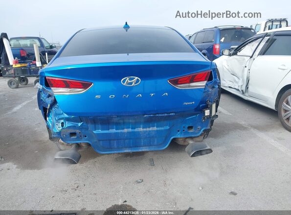 5NPE34AF7JH634501 2018 HYUNDAI SONATA Blue Դիմացի տեսք