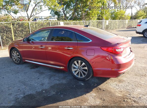 5NPE34AF8GH269934 2016 HYUNDAI SONATA Красный Задняя левая четверть