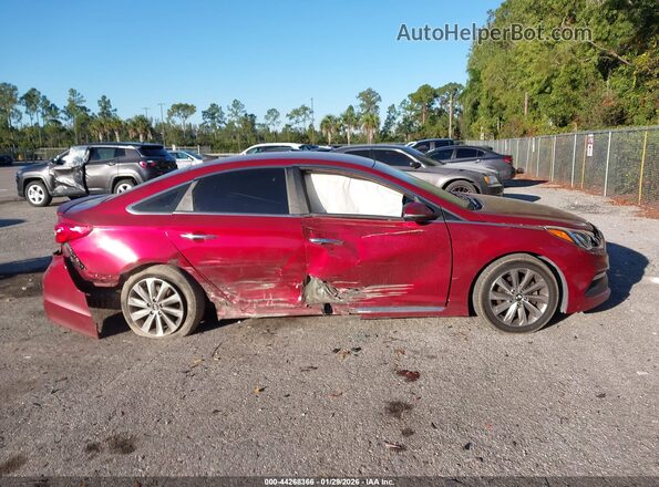 5NPE34AF8GH269934 2016 HYUNDAI SONATA Красный Вид задней части салона