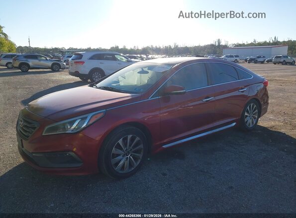 5NPE34AF8GH269934 2016 HYUNDAI SONATA Красный Передняя левая четверть