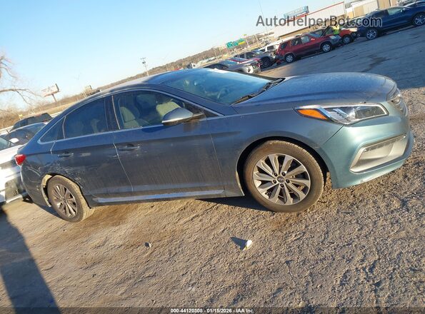 5NPE34AF9GH274012 2016 HYUNDAI SONATA Blue Սալոնի հետևի տեսք