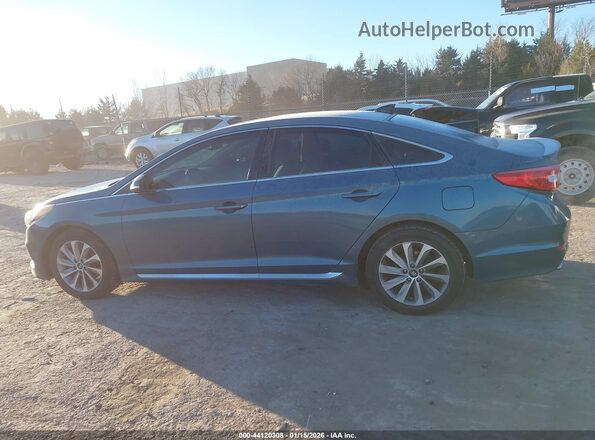 5NPE34AF9GH274012 2016 HYUNDAI SONATA Blue Սալոնի 360 աստիճան տեսք