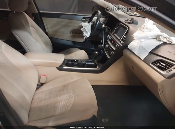 5NPE34AFXKH805758 2019 HYUNDAI SONATA Black Widok wnętrza z przodu