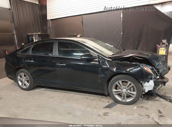 5NPE34AFXKH805758 2019 HYUNDAI SONATA Black Widok wnętrza z tyłu