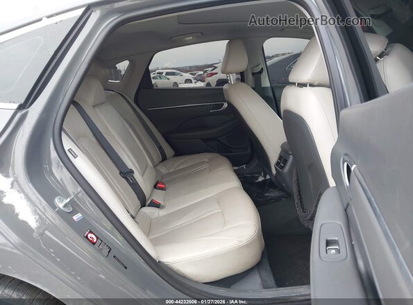 5NPEH4J22MH076141 2021 HYUNDAI SONATA Gray Widok naklejki z numerem VIN