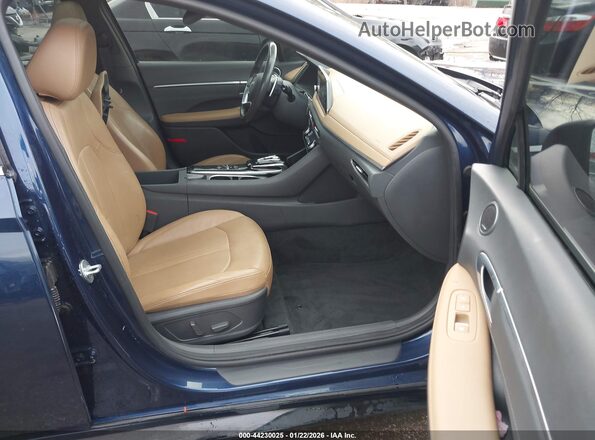 5NPEH4J25MH113408 2021 HYUNDAI SONATA Blue Vista interior delantera