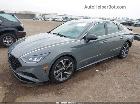 5NPEJ4J26MH077894 2021 HYUNDAI SONATA Серый Передняя левая четверть