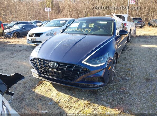 5NPEJ4J2XNH141940 2022 HYUNDAI SONATA Синий Вид щитка приборов