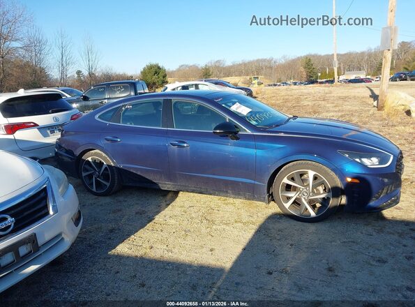 5NPEJ4J2XNH141940 2022 HYUNDAI SONATA Синий Вид задней части салона
