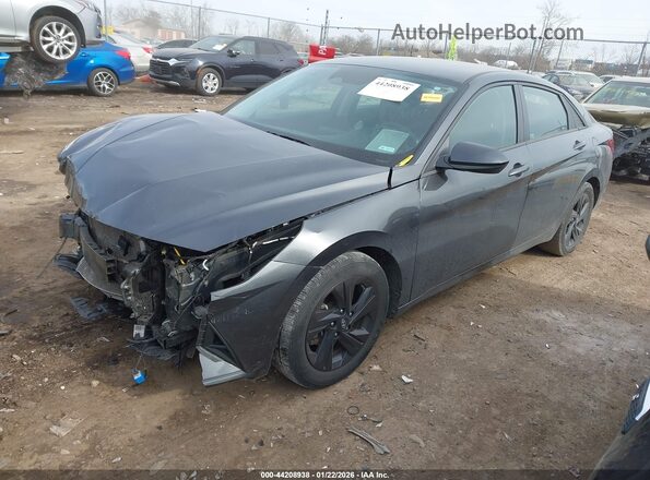 5NPLM4AG6NH083156 2022 HYUNDAI ELANTRA Gray Առջևի ձախ երեք քառորդ տեսարան