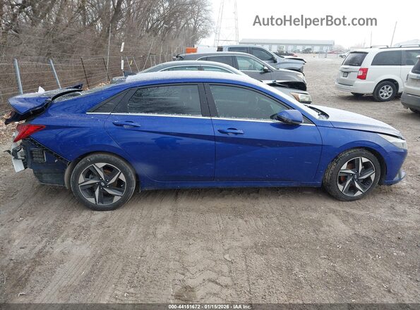 5NPLN4AG8MH006509 2021 HYUNDAI ELANTRA Blue Սալոնի հետևի տեսք
