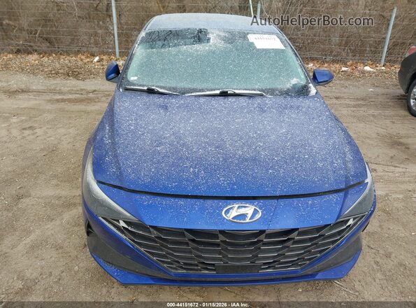 5NPLN4AG8MH006509 2021 HYUNDAI ELANTRA Blue Սարքավորումների վահանակի տեսք