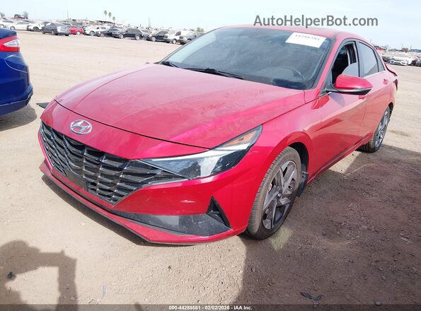 5NPLN4AGXNH057592 2022 HYUNDAI ELANTRA Red Front left