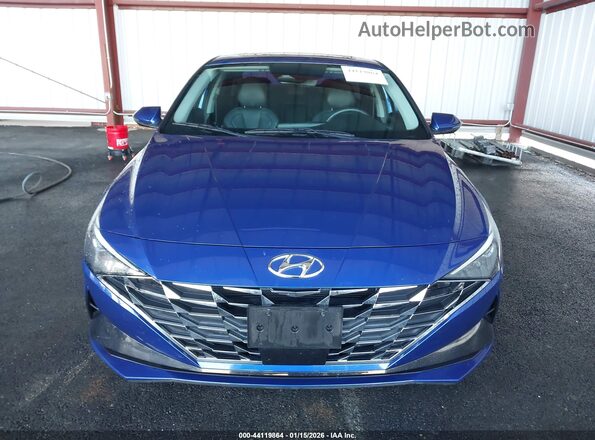 5NPLP4AG1MH040169 2021 HYUNDAI ELANTRA Blue Սարքավորումների վահանակի տեսք