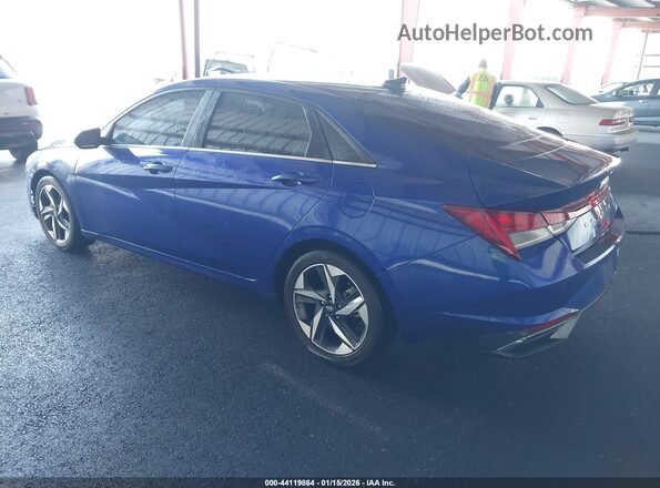 5NPLP4AG1MH040169 2021 HYUNDAI ELANTRA Blue Հետևի ձախ