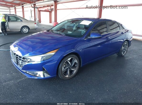 5NPLP4AG1MH040169 2021 HYUNDAI ELANTRA Blue Առջևի ձախ երեք քառորդ տեսարան