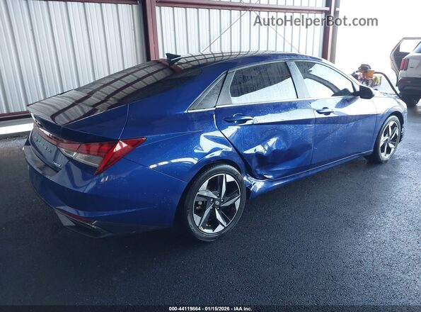 5NPLP4AG1MH040169 2021 HYUNDAI ELANTRA Blue Հետևի աջ