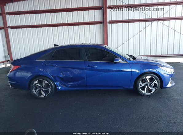 5NPLP4AG1MH040169 2021 HYUNDAI ELANTRA Blue Սալոնի հետևի տեսք