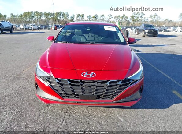 5NPLP4AG2MH014440 2021 HYUNDAI ELANTRA Red Vista del cuadro de instrumentos