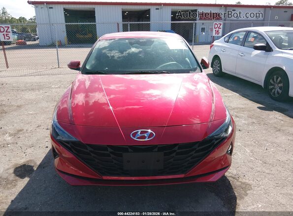 5NPLS4AG4MH016799 2021 HYUNDAI ELANTRA Red Widok zestawu wskaźników