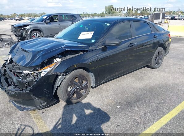 5NPLS4AG9NH079186 2022 HYUNDAI ELANTRA Black Vista tres cuartos delantera izquierda