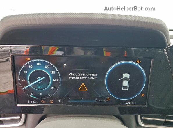 5NPLS4AGXNH084333 2022 HYUNDAI ELANTRA Белый Вид щитка приборов