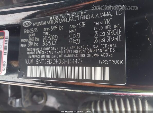 5NTJEDDF8SH144477 2025 HYUNDAI SANTA CRUZ Черный Вид подкапотного пространства