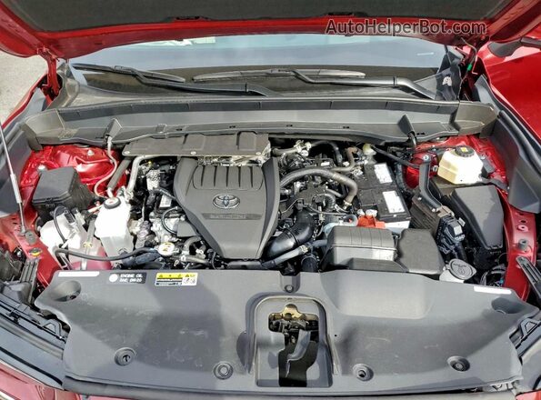 5TDAAAB52SS081132 2025 TOYOTA GRAND Бордовый Вид подкапотного пространства
