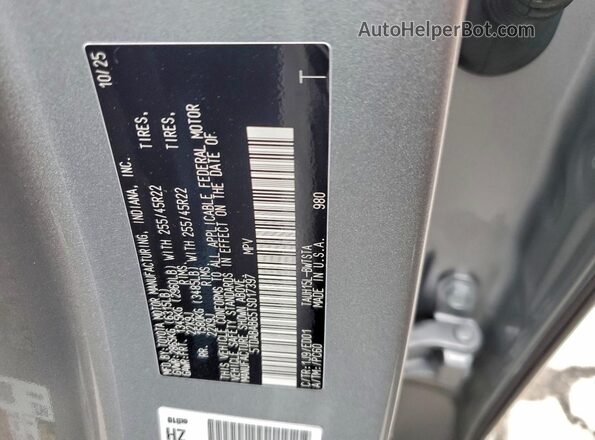 5TDABAB65TS017397 2026 LEXUS TX Silver VIN კოდის სტიკერის ხედი