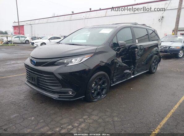 5TDCSKFC1SS163180 2025 TOYOTA SIENNA Black წინა მარცხენა ხედი სამი მეოთხედიდან