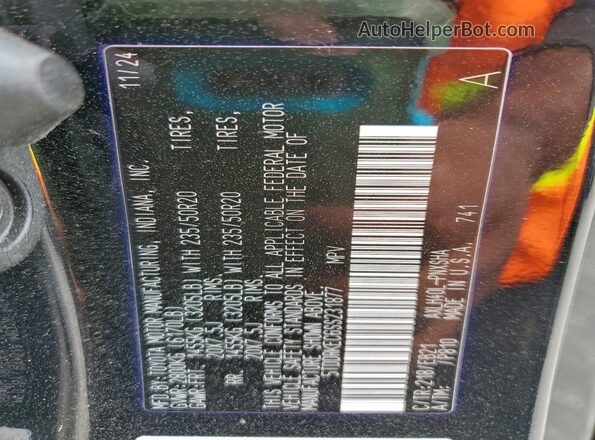 5TDDRKEC6SS231877 2025 TOYOTA SIENNA Black Vista de la etiqueta del VIN