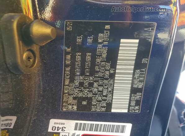 5TDDSKFC1MS023847 2021 TOYOTA SIENNA Blue Սալոնի 360 աստիճան տեսք