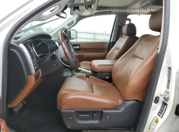 5TDDY5G15JS160928 2018 TOYOTA SEQUOIA Белый Вид салона спереди
