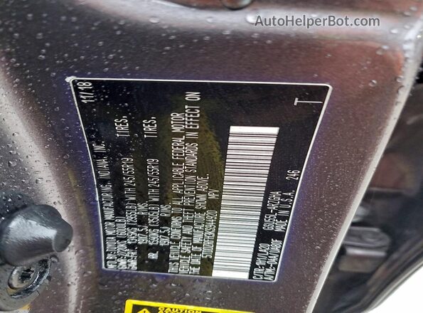 5TDDZRFH3KS944920 2019 TOYOTA LIMITED Gray 