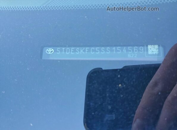 5TDESKFC5SS154569 2025 TOYOTA LIMITED Red VIN կոդի պիտակի տեսք