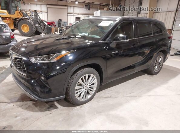 5TDFARAH0MS004908 2021 TOYOTA HIGHLANDER HYBRID Черный Передняя левая четверть