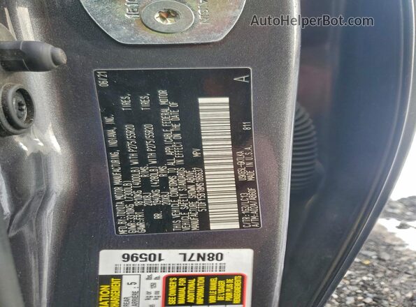 5TDFY5B18MS186637 2021 TOYOTA LIMITED Gray VIN կոդի պիտակի տեսք