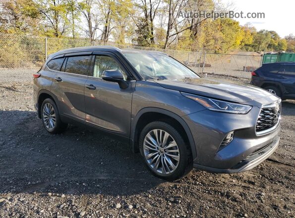 5TDFZRBH0MS148837 2021 TOYOTA HIGHLANDER Серый Передняя правая четверть