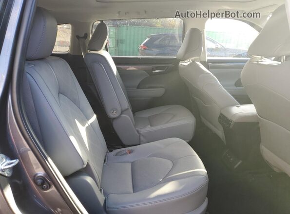 5TDFZRBH0MS148837 2021 TOYOTA HIGHLANDER Серый Вид задней части салона